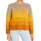 C By Bloomingdale's Cashmere Women's Ombre Color Block Cashmere Sweater Yellow Size M