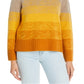 C By Bloomingdale's Cashmere Women's Ombre Color Block Cashmere Sweater Yellow Size M