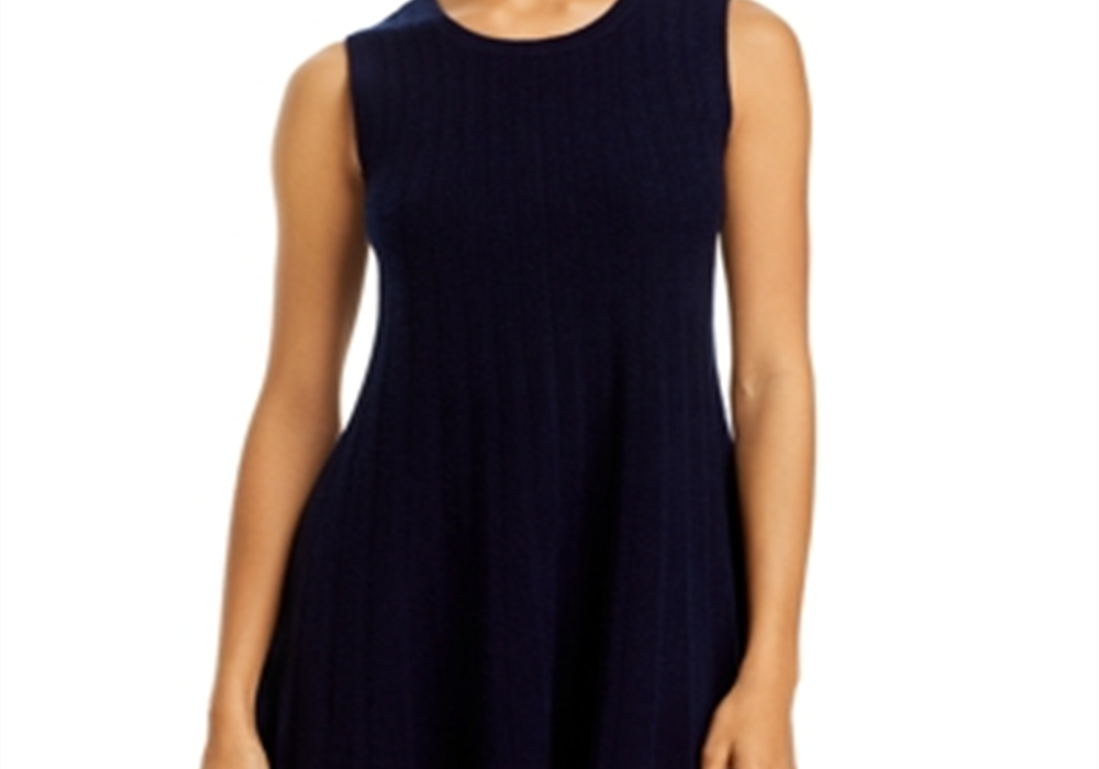 C by Bloomingdale's Cashmere Short Cashmere Dress Navy