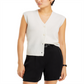 C by Bloomingdale's Cashmere Buttoned Vest Ivory