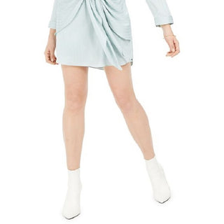 Leyden Women's Striped Tie Front MIDI Dress Blue Size Small