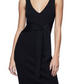 Good American Black Midi Dress, Rib Knit with Tie Waist, Size 001