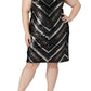 Maree Pour Toi Women's Plus Sequined Sheath Dress Black Size 20