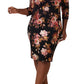Maree Pour Toi Women's Floral Lace Sheath Dress Black Size 20