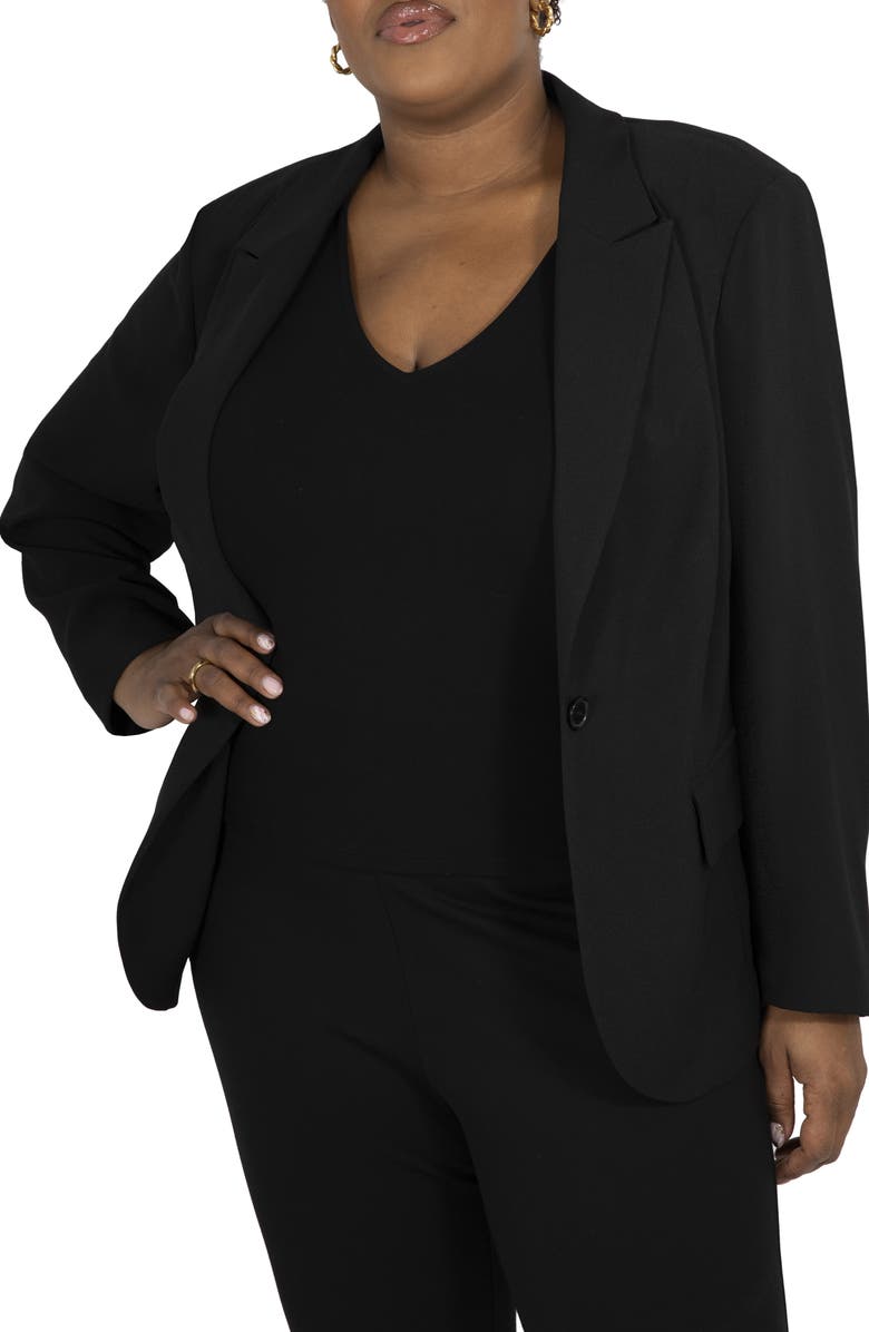 Marée Pour Toi Light Blue Core Blazer, Size 22W