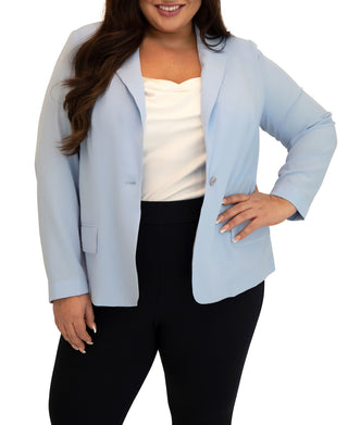 Marée Pour Toi Light Blue Core Blazer, Size 22W