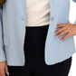 Marée Pour Toi Light Blue Core Blazer, Size 22W