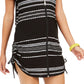 Dotti Women's Dahlia Striped Hoodie Cover Up Swimsuit Black