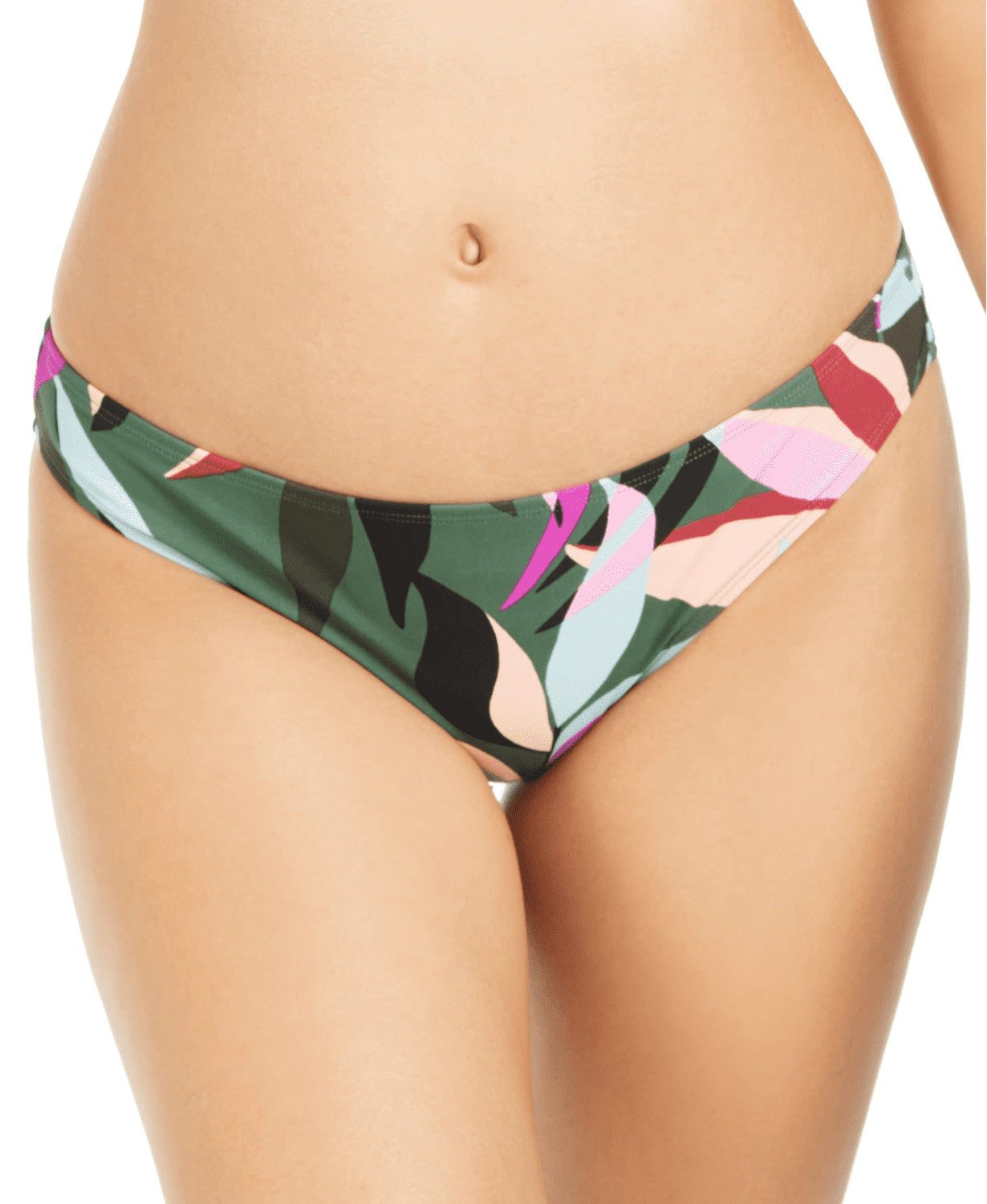 Hula Honey Women's Tropics Hipster Bikini Swim Bottom Green Size Large