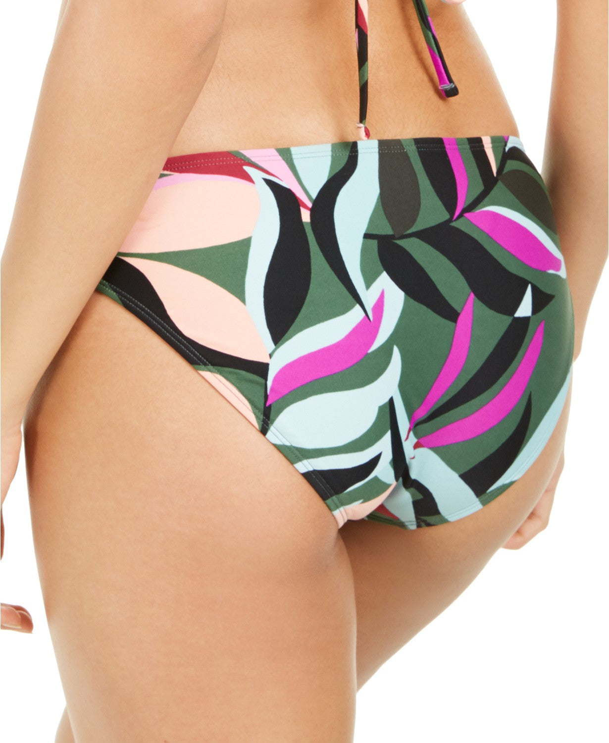 Hula Honey Women's Tropics Hipster Bikini Swim Bottom Green Size Large