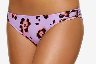 Hula Honey Junior's True Spots Hipster Bikini Swim Bottom Purple Size Medium