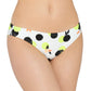 Hula Honey Women's Juniors' Citrus Geo Printed Hipster Bikini Bottoms Swimsuit White
