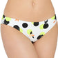 Hula Honey Women's Juniors' Citrus Geo Printed Hipster Bikini Bottoms Swimsuit White