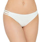 Hula Honey Junior's Textured Strappy Hipster Bikini Bottoms Swimsuit White Size Small