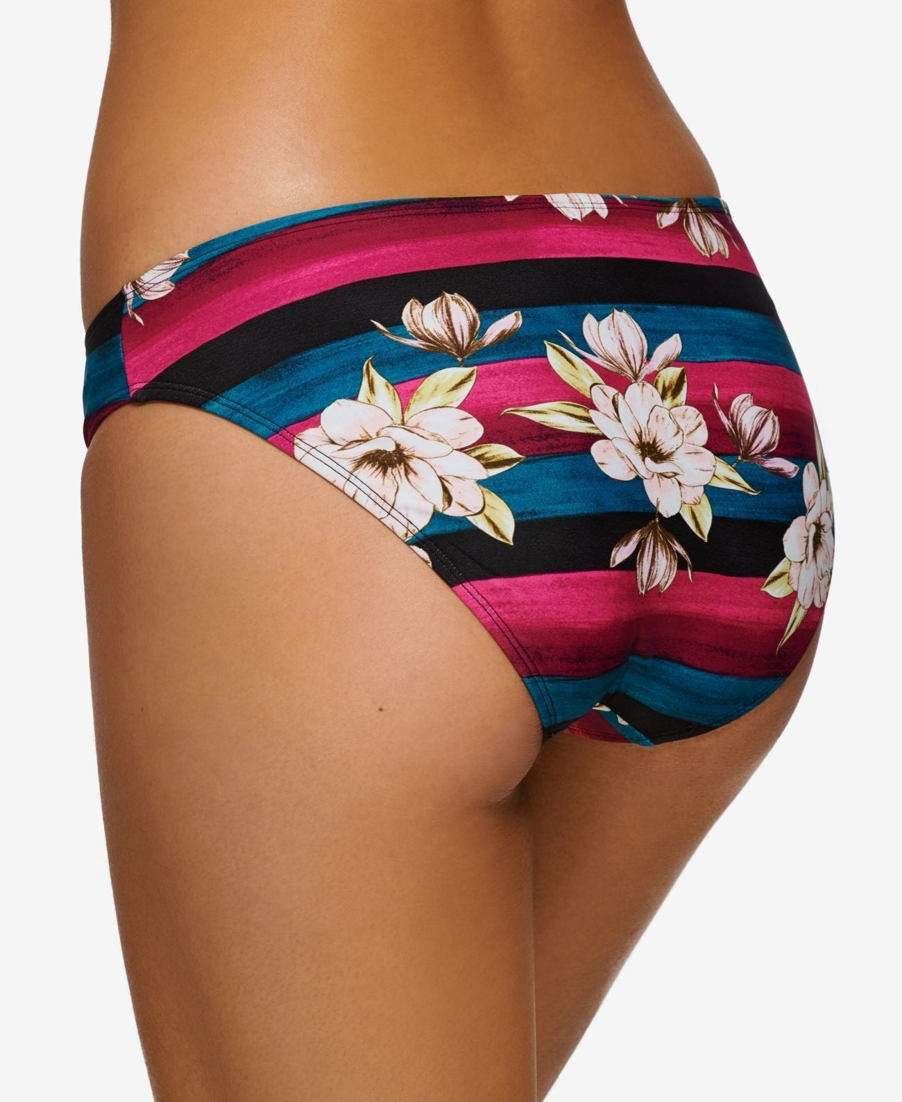 Hula Honey Women's Junior's Sweet Bloom Hipster Bikini Swim Bottoms Pink Size Small