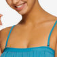 Hula Honey Junior's Fringe Bandeau Swim Top Blue Size X-Small