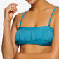 Hula Honey Junior's Fringe Bandeau Swim Top Blue Size X-Small