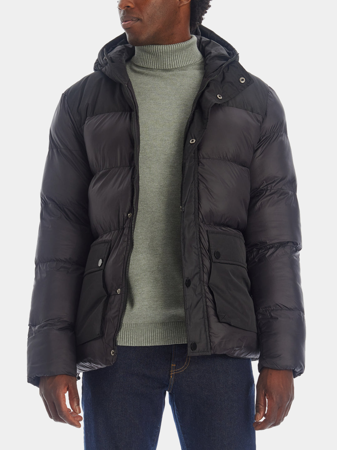 American Stitch Men's Olive Puffer Jacket Size Medium