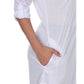 White Mark Women's Lakota Stretchy Button Down Tunic White Size Large