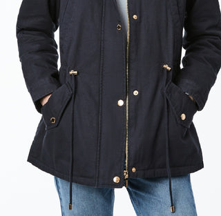 Collection B Junior's Hooded Anorak Jacket Blue Size X-Large