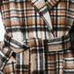 Collection B Junior's Plaid Belted Wrap Coat Brown Size Large