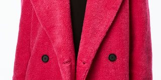 Collection B Junior's Double Breasted Faux Fur Teddy Coat Pink Size Small