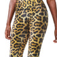 Terez Women's Leopard Goals High Shine Leggings Brown Size Small