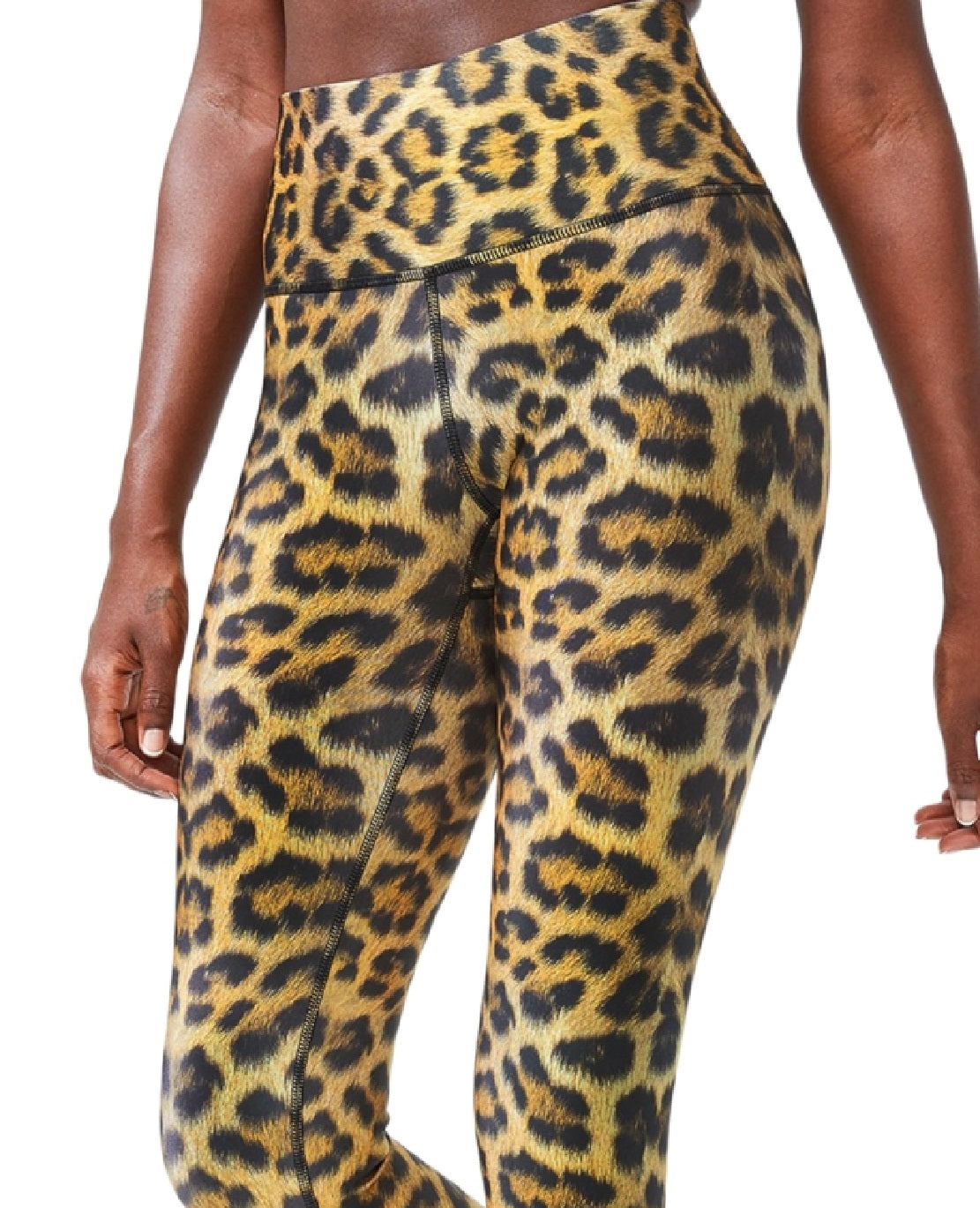 Terez Women's Leopard Goals High Shine Leggings Brown Size Small