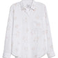 Rails Women's Charli Star Print Linen Blend Button Up Shirt White Size M