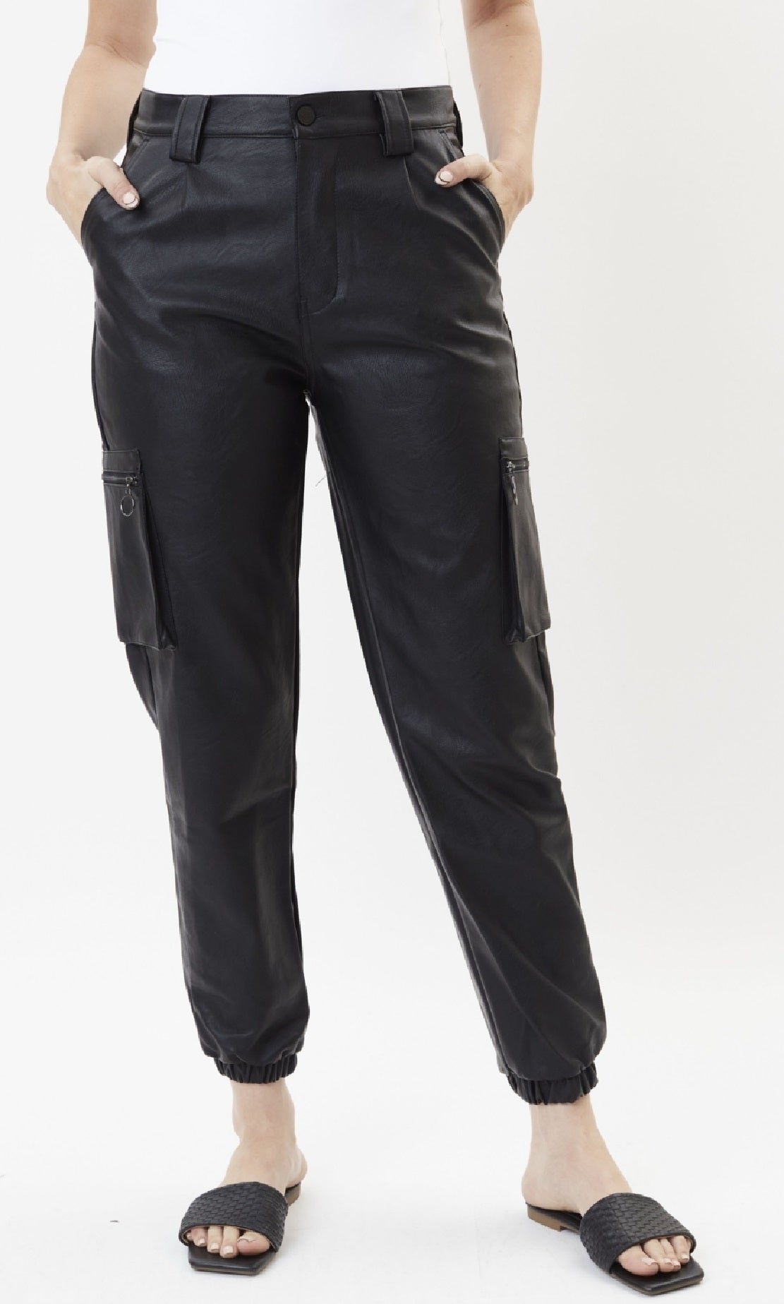 Kancan Women's High Rise Jogger Pants Black Size 11