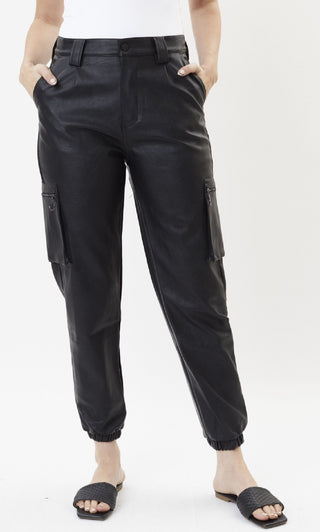 Kancan Women's High Rise Jogger Pants Black Size 11