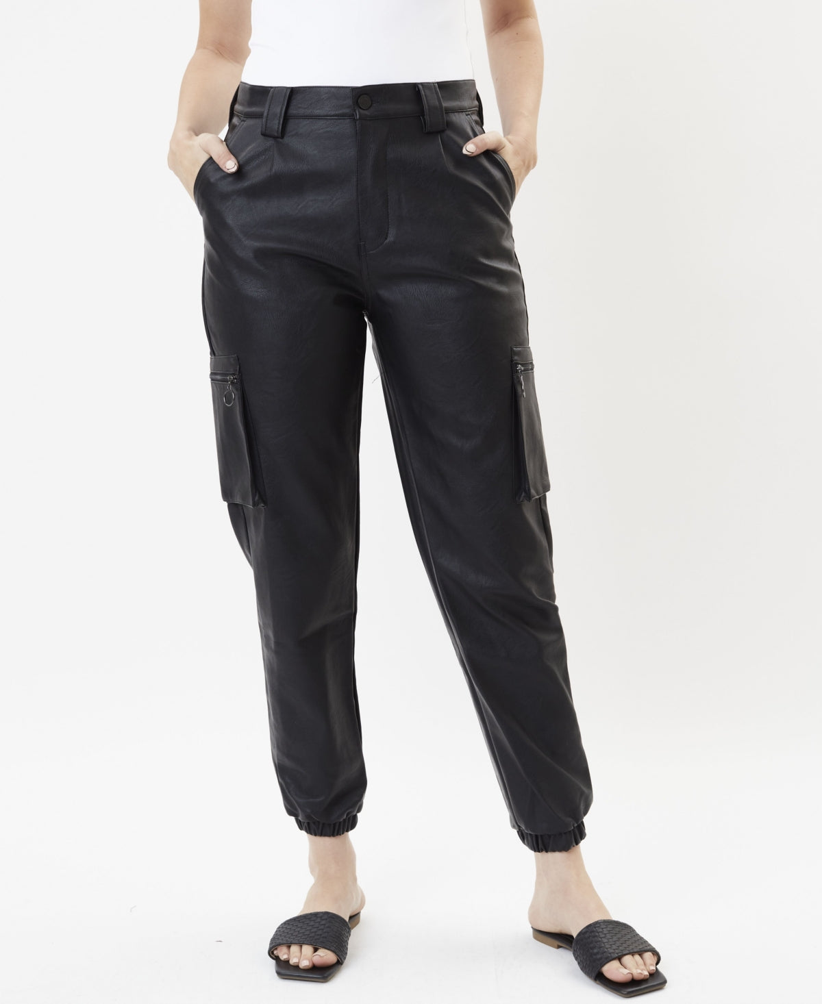 Kancan Women's High Rise Jogger Pants Black Size 11