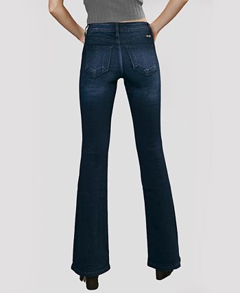 Kancan Women's Mid Rise Flare Jeans Blue Size 15