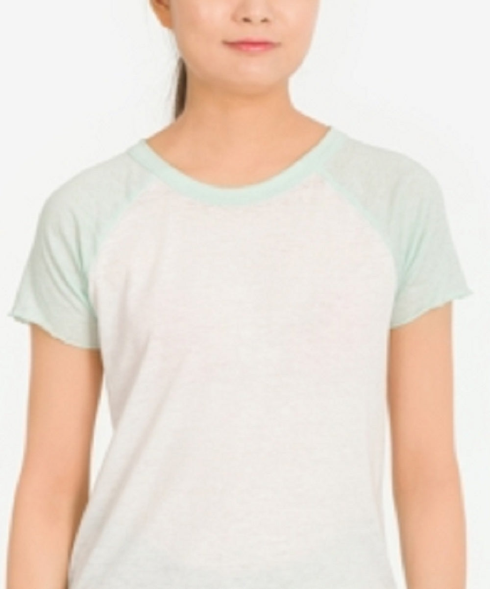 Hippie Rose Junior's Burnout Baseball T-Shirt Green Size Small