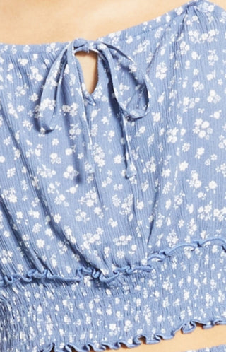 Hippie Rose Junior's Smocked Crop Top White Size X-Large