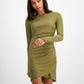 And Now This Women's Side Ruched Dress Green Size X-Small