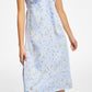 Hippie Rose Junior's V Neck Fit & Flare Midi Dress Blue Size Large