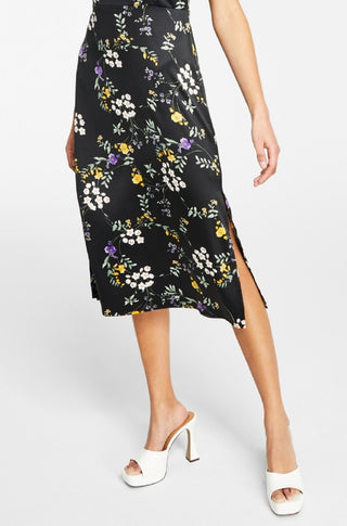 Hippie Rose Junior's V Neck Spaghetti Strap Midi Dress Black Size Large