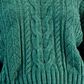 Hippie Rose Junior's Chenille Cable Pullover Sweater Green Size Small