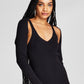 And Now This Women's Ribbed Knit Bodycon Dress & Shrug Black Size X-Small