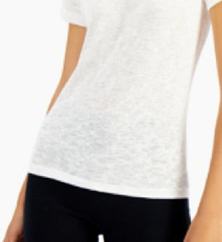 LNA Women's Cutout Neck T-Shirt White Size Small