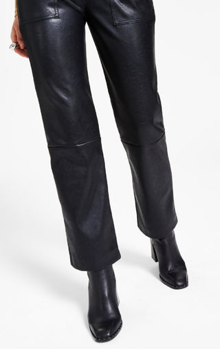 LNA Women's Faux Leather Pants Black Size X-Large