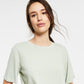 LNA Women's Yara Cotton Cropped T-Shirt Green Size Large