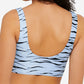 Hula Honey Women's Wild Cat Bikini Top Swimsuit Blue