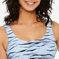 Hula Honey Women's Wild Cat Bikini Top Swimsuit Blue