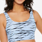 Hula Honey Women's Wild Cat Bikini Top Swimsuit Blue