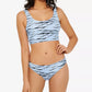 Hula Honey Women's Wild Cat Bikini Top Swimsuit Blue