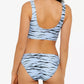 Hula Honey Women's Wild Cat Bikini Top Swimsuit Blue