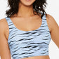 Hula Honey Women's Wild Cat Bikini Top Swimsuit Blue