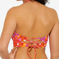 Hula Honey Women's Bold Bouquet Cutout Bikini Swim Top Orange